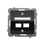 SONATA Obudowa gniazda podwójnego typu Keystone skośna - kolor czarny matowy