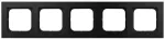 SONATA Ramka pięciokrotna - kolor czarny matowy