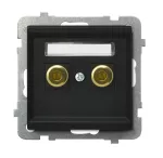 SONATA Gniazdo głośnikowe pojedyncze - kolor czarny matowy GGN-1R/m/33