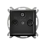 ARIA Gniazdo RTV-DATA - kolor czarny matowy