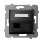 ARIA Obudowa gniazda pojedynczego typu Keystone skośna - kolor czarny matowy