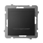 ARIA Łącznik hotelowy z podświetleniem pomarańczowym - kolor czarny matowy