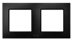 ARIA Ramka podwójna do łączników IP-44 - kolor czarny matowy