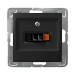 IMPRESJA Gniazdo głośnikowe pojedyncze - kolor czarny matowy GG-1Y/m/33