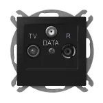 IMPRESJA Gniazdo RTV-DATA - kolor czarny matowy
