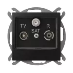 IMPRESJA Gniazdo RTV-SAT końcowe - kolor czarny matowy