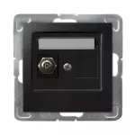 IMPRESJA Gniazdo ekwipotencjalne pojedyncze - kolor czarny matowy