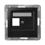IMPRESJA Obudowa gniazda pojedynczego typu Keystone prosta - kolor czarny matowy