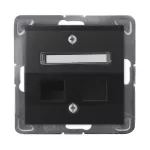 IMPRESJA Obudowa gniazda pojedynczego typu Keystone skośna - kolor czarny matowy