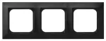 IMPRESJA Ramka potrójna - kolor czarny matowy