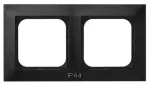 IMPRESJA Ramka podwójna do łączników IP-44 - kolor czarny matowy