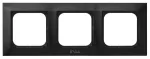 IMPRESJA Ramka potrójna do łączników IP-44 - kolor czarny matowy