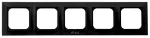 IMPRESJA Ramka pięciokrotna do łączników IP-44 - kolor czarny matowy