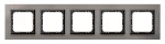 SONATA Ramka pięciokrotna - kolor szczotkowana satyna