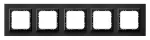 SONATA Ramka pięciokrotna - kolor szczotkowany antracyt
