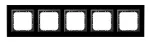 SONATA Ramka pięciokrotna - kolor czarne szkło