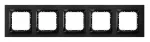 IMPRESJA Ramka pięciokrotna - kolor szczotkowany antracyt