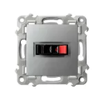 SZAFIR Gniazdo głośnikowe pojedyncze - kolor srebro GG-1Z/m/18