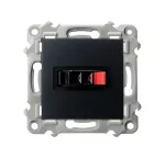 SZAFIR Gniazdo głośnikowe pojedyncze - kolor czarny matowy GG-1Z/m/33