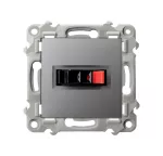 SZAFIR Gniazdo głośnikowe pojedyncze - kolor szary mat GG-1Z/m/70