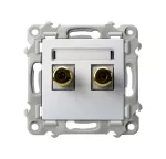 SZAFIR Gniazdo głośnikowe pojedyncze - kolor biały GGN-1Z/m/00