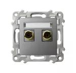 SZAFIR Gniazdo głośnikowe pojedyncze - kolor szary mat GGN-1Z/m/70