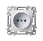 SZAFIR Gniazdo pojedyncze z przesłonami torów prądowych - kolor biały