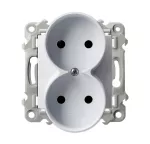 SZAFIR Gniazdo podwójne moduł bez ramki - kolor biały