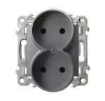 SZAFIR Gniazdo podwójne moduł bez ramki - kolor szary mat