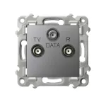 SZAFIR Gniazdo RTV-DATA - kolor szary mat