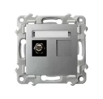 SZAFIR Gniazdo ekwipotencjalne pojedyncze - kolor srebro