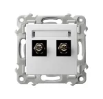 SZAFIR Gniazdo ekwipotencjalne podwójne - kolor biały