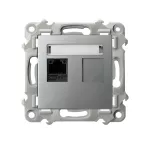 SZAFIR Gniazdo komputerowe pojedyncze, kat. 5e MMC - kolor srebro