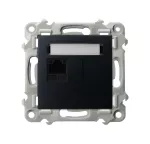 SZAFIR Gniazdo komputerowe pojedyncze, kat. 5e MMC - kolor czarny matowy