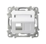 SZAFIR Obudowa gniazda pojedynczego typu Keystone skośna - kolor biały