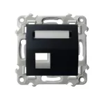 SZAFIR Obudowa gniazda pojedynczego typu Keystone skośna - kolor czarny matowy