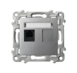 SZAFIR Gniazdo telefoniczne pojedyncze - kolor srebro