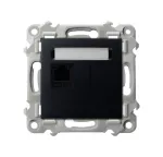 SZAFIR Gniazdo telefoniczne pojedyncze - kolor czarny matowy