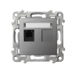 SZAFIR Gniazdo telefoniczne pojedyncze - kolor szary mat