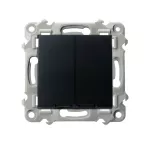 SZAFIR Łącznik podwójny schodowy z podświetleniem niebieskim - kolor czarny matowy