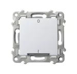 SZAFIR Łącznik dwubiegunowy z podświetleniem białym - kolor biały