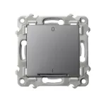 SZAFIR Łącznik dwubiegunowy z podświetleniem niebieskim - kolor szary mat