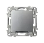 SZAFIR Łącznik kontrolny z podświetleniem niebieskim - kolor srebro