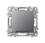 SZAFIR Łącznik jednobiegunowy z podświetleniem niebieskim - kolor szary mat