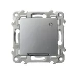 SZAFIR Łącznik zwierny "światło" z podświetleniem niebieskim - kolor srebro