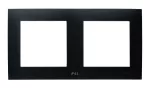 SZAFIR Ramka podwójna do łączników IP-44 - kolor czarny matowy
