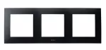 SZAFIR Ramka potrójna do łączników IP-44 - kolor czarny matowy