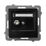 AS Gniazdo antenowe typu F pojedyncze - kolor czarny matowy