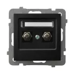 AS Gniazdo ekwipotencjalne podwójne - kolor czarny matowy