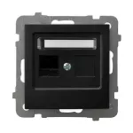 AS Obudowa gniazda pojedynczego typu Keystone skośna - kolor czarny matowy